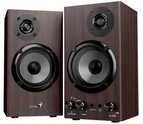 Genius SP-HF520BT braun / Lautsprecher / 20W / 2.0 / Holzbox