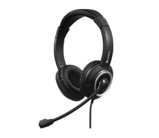 Sandberg Chat Headset schwarz / Kopfhörer mit Mikrofon / USB-C / 1,8m