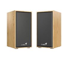 Genius SP-HF180 hellbraun / Lautsprecher / 2.0 / 6W / 3,5 mm Klinke / Lautstärkeregler / Holz