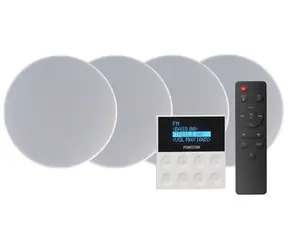 Fonestar KS-WALL-4 / 4 Einbaulautsprecher mit Wandplayer / Bluetooth 5.0 / 2x 15W & 2x 25W 