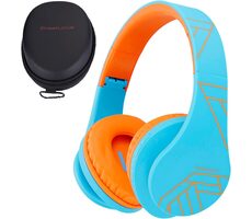 PowerLocus P2 Kids Blau/Orange / Kabellose Kinderkopfhörer mit Mikrofon / Bluetooth 5.3