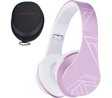 PowerLocus P2 Kids Lila/Weiß / Kabellose Kinderkopfhörer mit Mikrofon / Bluetooth 5.3
