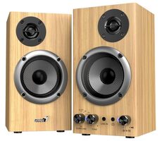 Genius SP-HF520BT Kiefernholz / Lautsprecher / 2.0 / 20W / Bluetooth 5.3 / 1x 3,5mm / Holz