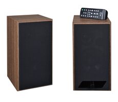 AQ M25 Multimedia-System, braun / 2.0 / Lautsprecher / 60 W / Bluetooth 5.0 / USB / RCA / Fernbedienung 