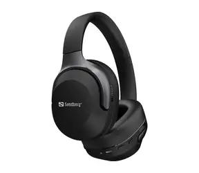 Sandberg Kabelloses Reise-Headset mit ANC+ENC, schwarz / Kabellose Bluetooth-Kopfhörer mit Mikrofon / BT 6.0