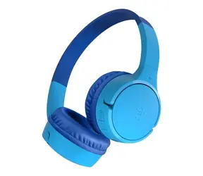 Belkin SOUNDFORM Mini Kinder-Kopfhörer, kabellos, blau / Mikrofon / Bluetooth 5.0 / 3,5-mm-Klinkenanschluss / Akkulaufzeit bis zu 30 Stunden