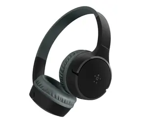 Belkin SOUNDFORM Mini Kinder-Kopfhörer, kabellos, schwarz / Mikrofon / Bluetooth 5.0 / 3,5-mm-Klinkenstecker / Akkulaufzeit bis zu 30 Stunden