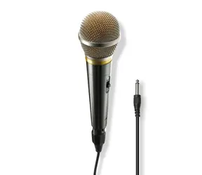 HAMA Vocal Pro grau-silbernes dynamisches Mikrofon / XLR / 6,35-mm-Klinkenstecker / Metall