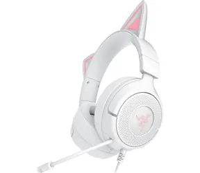 Razer Kraken Kitty V3 X weiß / Gaming-Kopfhörer / Mikrofon / 3,5-mm-Klinkenstecker