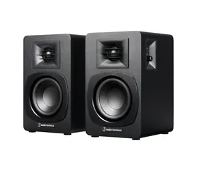 Audio-Technica AT-SP3X Regallautsprecher, schwarz / 2.0 / 30 W / Bluetooth / USB / RCA