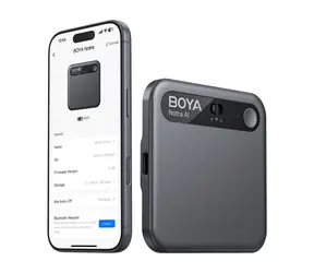 Boya Notra schwarz / Diktiergerät mit KI-Übersetzer / 64 GB / 24 Std. Akkulaufzeit / Bluetooth / WLAN / USB-C