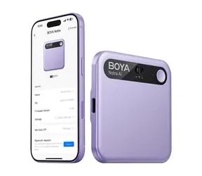 Boya Notra lila / Audiorecorder mit KI-Übersetzer / 64 GB / 24 Std. Akkulaufzeit / Bluetooth / WLAN / USB-C