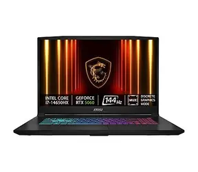 MSI Katana 17 HX B14WFK-283XCZ Schwarz / 17,3" FHD / Intel Core i7-14650HX / 32 GB RAM / 1 TB SSD / RTX 5060 8 GB / Ohne Betriebssystem