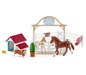Schleich Horse Club 42458 Gastpferd Hannah mit Hündin Ruby / ab 3 Jahren / 20 Figuren