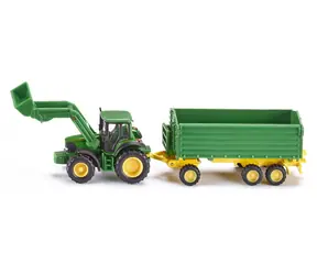 Siku Farmer 1843 John Deere mit Frontlader und Anhänger / 1:87 / ab 3 Jahren