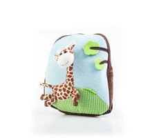G21 Rucksack mit Plüschgiraffe blau / Maße 25 x 30 x 5 cm