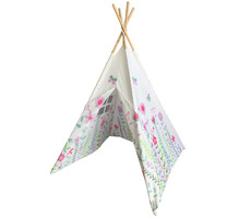 G21 TEEPEE Frühlingswiese mit rosa Blumen / Abmessungen 120x120x160 cm