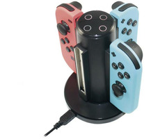 Ready 2 Gaming Nintendo Switch Ladestation 4 in 1 Schwarz