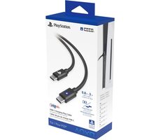 HORI HRP51003 USB-C Ladekabel für PS5 DualSense Controller 3M schwarz / 2x USB-C (M) / PD 60W