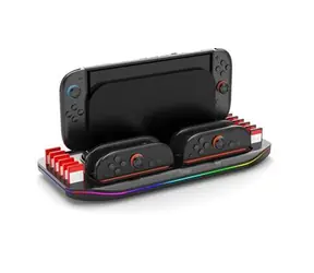 iPega SW2210 Multifunktionaler RGB-Ladeständer für Nintendo Switch 2, schwarz