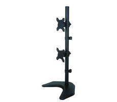 Techly Doppelarm für LED|LCD 13"-27" 2x10kg / Standfuß / für Tisch / vertikal verstellbar / VESA / schwarz