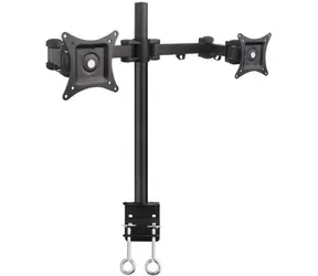 Techly Doppel-Tischhalterung für LED|LCD-Monitor 13-27" 2x10 kg / Klemme / verstellbar / VESA / schwarz