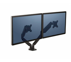 Fellowes Platinum Monitorhalterung 2 Arme nebeneinander schwarz / USB 3.0