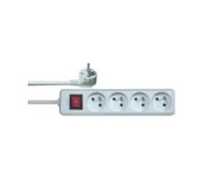 Solight Verlängerungskabel 4 Steckdosen - Länge 2 m - Schalter / SOLID