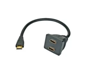 Wiretek Splitter HDMI M - 2x F-Anschlüsse
