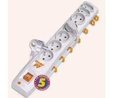 Acar P7 3M Kabel / 5+2 Steckdosen / Überspannungsschutz / Weiß