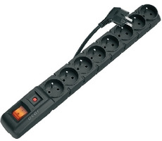 Acar S8 5m Kabel / 8 Steckdosen / Überspannungsschutz / Schwarz