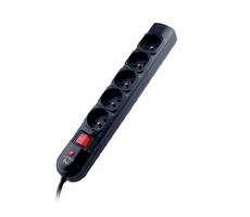 Tracer PowerGuard Überspannungsschutz 1,8 m / 5 Steckdosen / schwarz