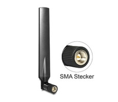 DeLock LTE Antenne SMA Band 1/3/7/20 -5 ~ -2,8 dBi / omnidirektional gelenkig / schwarz