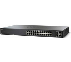 Cisco SF220-24P-K9-EU / 24x RJ-45 100M / PoE / 2x Gigabit Combo SFP