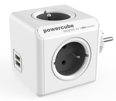 PowerCube Original USB grau / 4 Steckdosen / 2x USB- Port