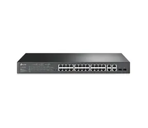 TP-LINK T1500-28PCT (TL-SL2428P) / Switch / 12,8 Gbit/s / 24x LAN / 2x GLAN / 2x Gigabit SFP / PoE+
