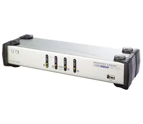 Aten CS1744 / 4- Port USB Dual View KVMP Switch / 2x VGA-Karten) / 2- Port USB Hub / Audio