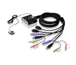 Aten CS692 / 2- Port USB-HDMI-KVM-Switch / Audio 2.1 / Remote Port -Wahlschalter / 1,8 m