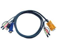Aten KVM-Kabel HD15-SVGA+USB+Audio 5m