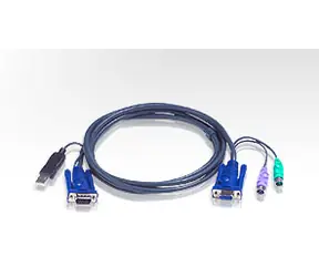 Aten KVM-Kabel SVGA+PS/2+USB / 1,8 m