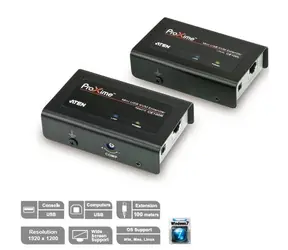 Aten Extender PC-Konsole für 100m USB bis 1920x1200 Pixel / Surge