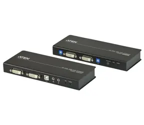 Aten Extender PC-Konsole Dual DVI bis zu 60m / USB / bis zu 1920 x 1200 Pixel / Surge / RS-232