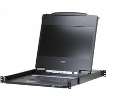 Aten -Konsole 17,3" LCD FullHD / DVI+HDMI+VGA / USB Port / 19"-Rack / Tastatur / Touchpad