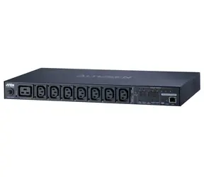 Aten PE-6208G Netzteil 7x IEC320 C13 + 1x C19 über IP / Messung V/A/kWh / für Rack / 1HE