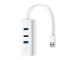TP-LINK UE330 / Gigabit-Ethernet-Adapter / 1x RJ45 / 1x USB 3.0 / 3x USB-Hub