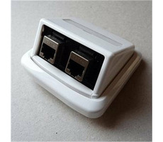 ABB TANGO Doppelsteckdose 2xRJ45 Cat6 STP weiß