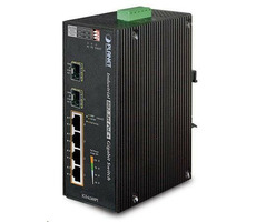 Planet IGS-624HPT PoE-Switch / 4X 1000Base-T / 2x SFP 100/1000Base-X / 802.3at 120W / DIN / IP30