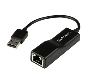 StarTech USB 2.0 Adapter NIC schwarz / für Netzwerkanschluss / RJ45 