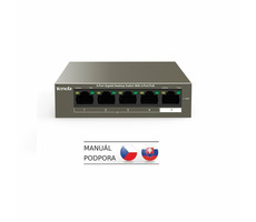 Tenda TEG1105P-4-63W / 5- Port / 1000 Mbit/s / Desktop / PoE