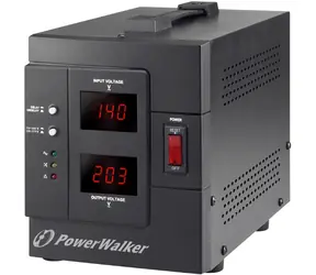 PowerWalker AVR 1500-SIV / Spannungsregler / 1500VA / 1200W / 2x Schuko